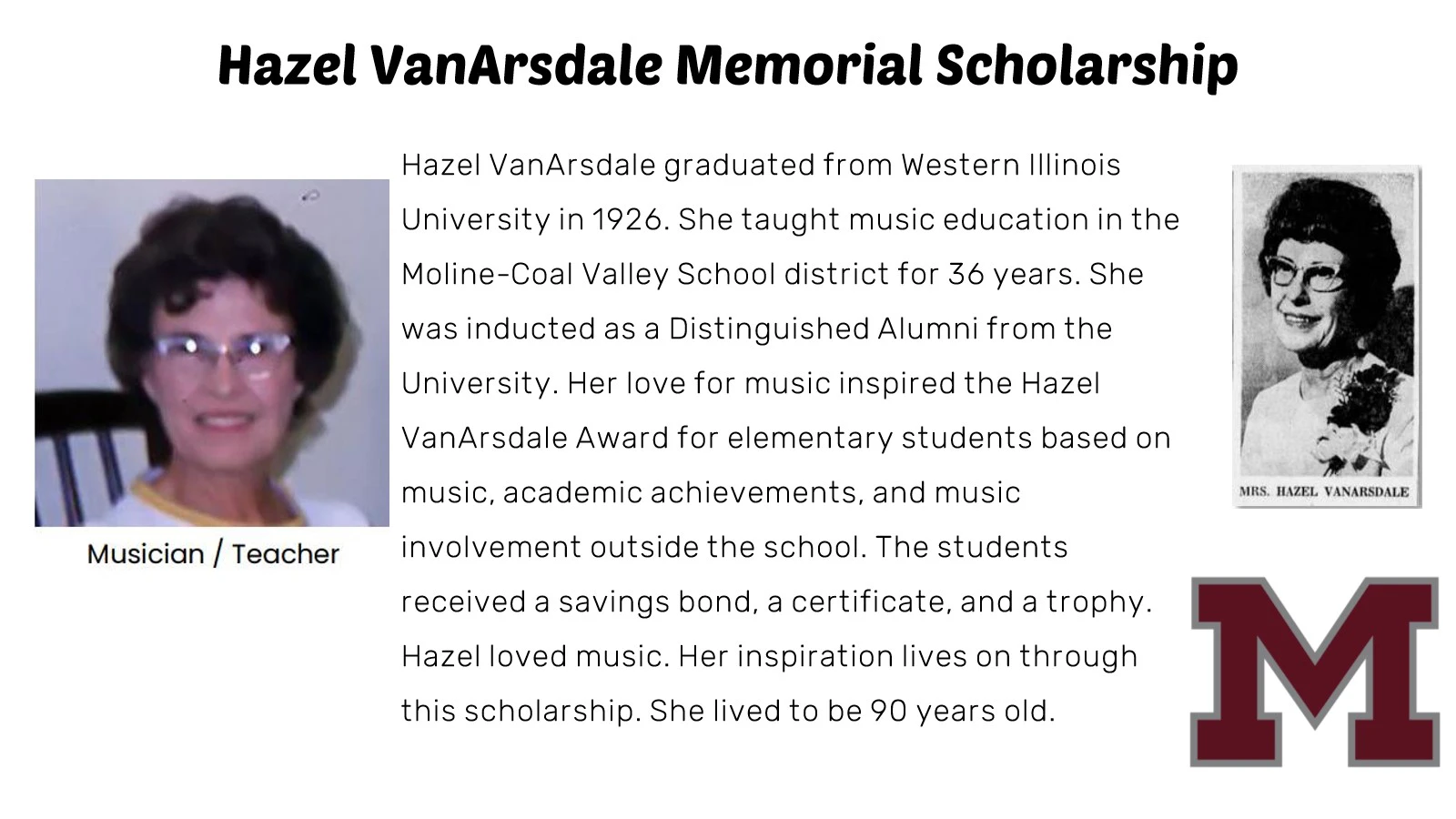 Hazel Vanarsdale Memorial Scholarship