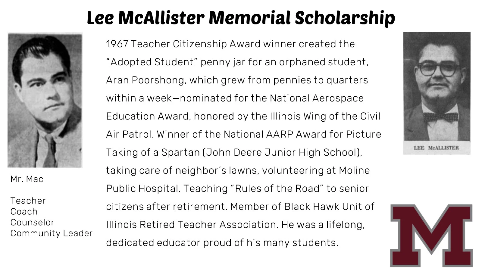Lee McAllister Memorial Scholarship