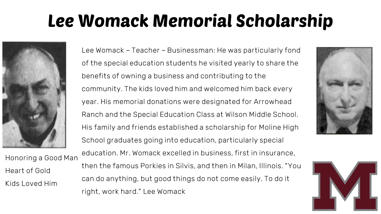 Lee Womack Memorial Scholarship