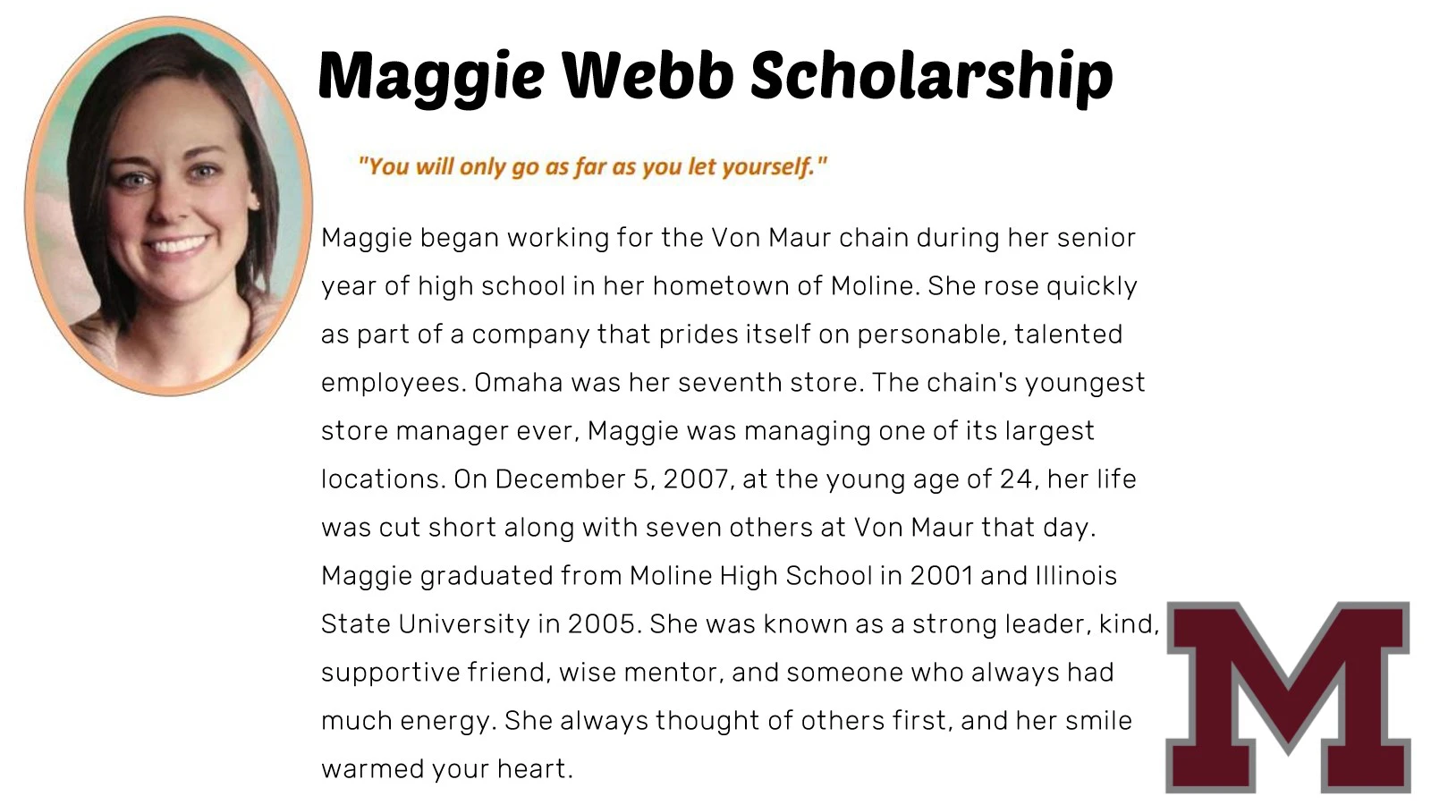 Maggie Webb Scholarship