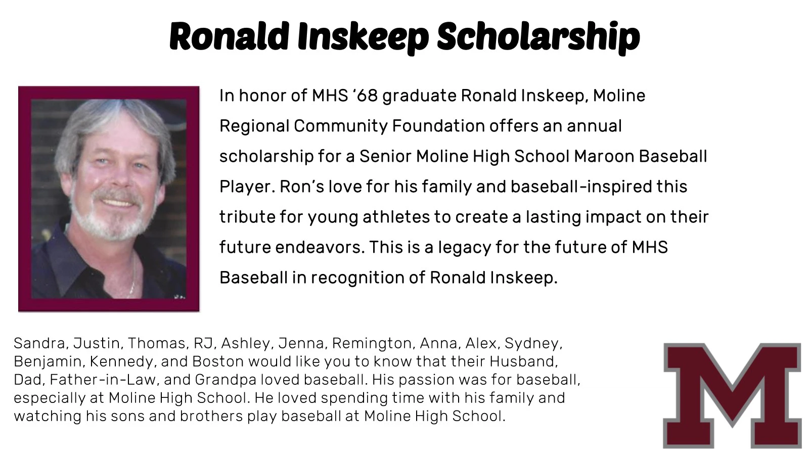 Ronald Inskeep Scholarship